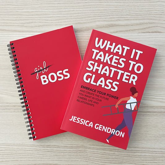 BUNDLE: What It Takes to Shatter Glass by Jessica Gendron with Girl Boss Guided Journal